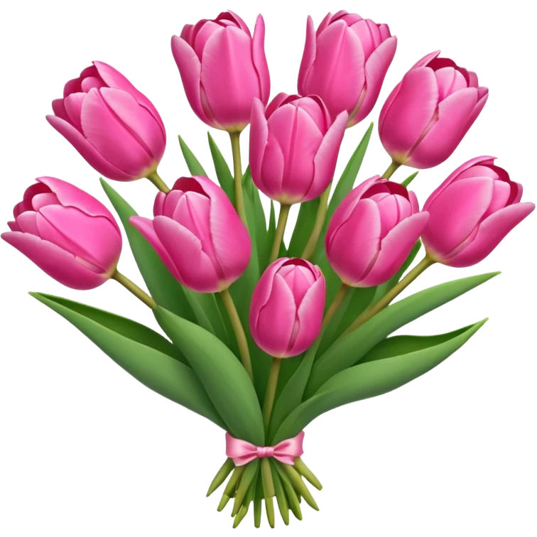 Bouquet of pink tulips emoji