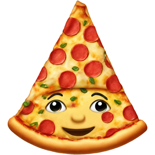 Pizza with a hat on emoji