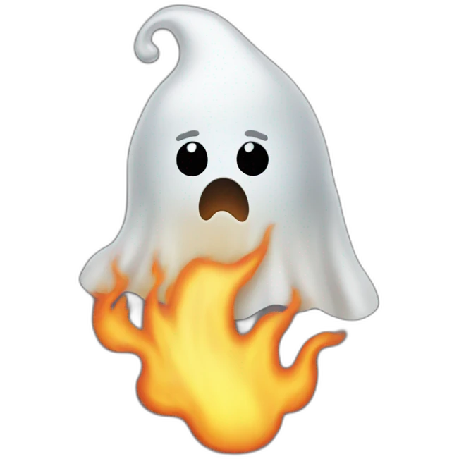 ghost-on-fire emoji