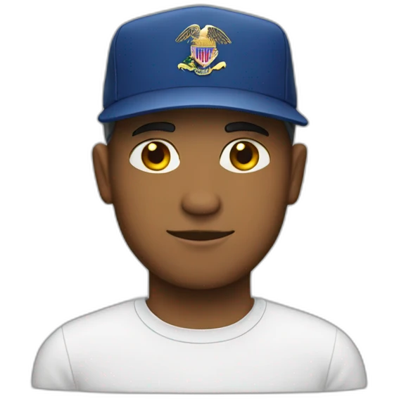 man with FBI cap emoji