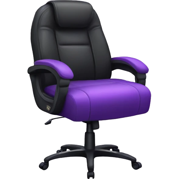 Black and purple gaming chair emoji