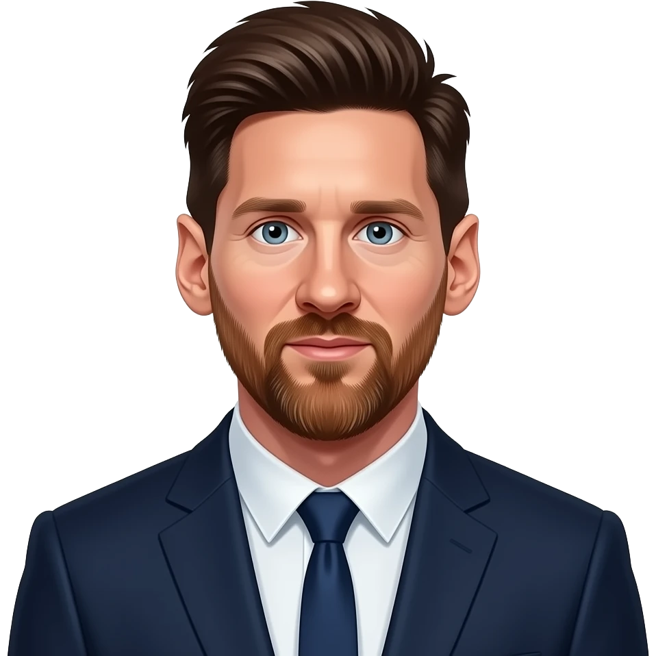 Azme ha lionel Messi con trage. emoji