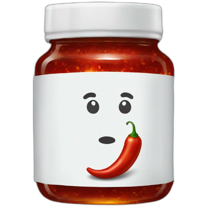 a jar of crispy chili oil emoji
