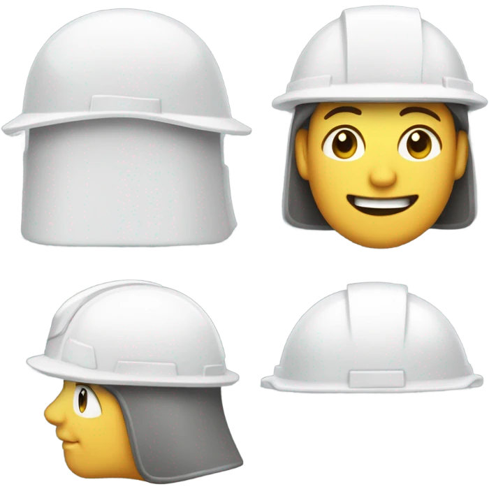 Casco de ingeniera blanco emoji