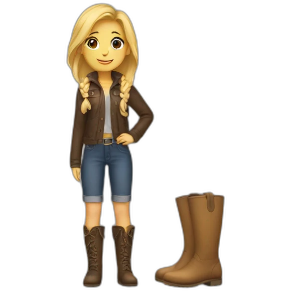 Girl with big boots emoji
