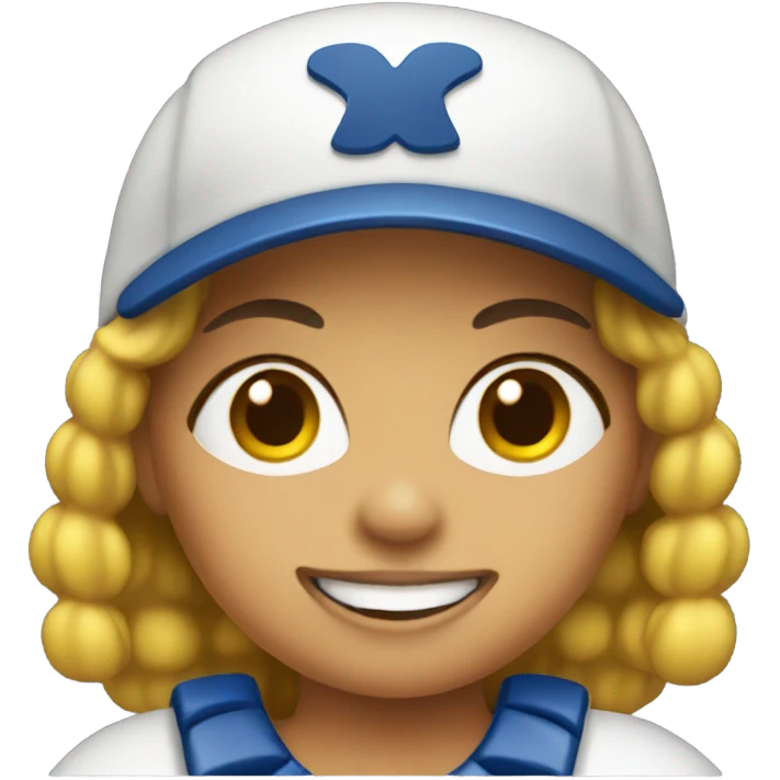 Woman playing softball  emoji