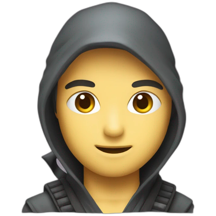 Personnage ninja lisant une bd emoji