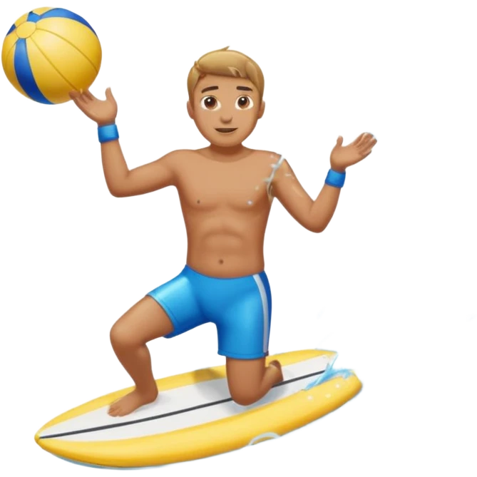 water sports man with water emoji