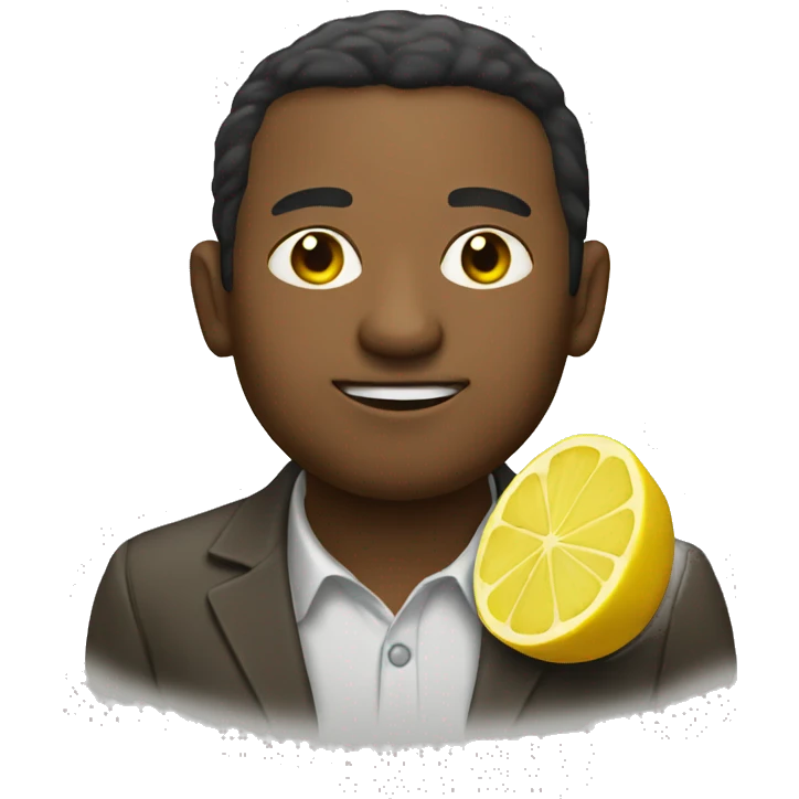 Man with a lemon emoji