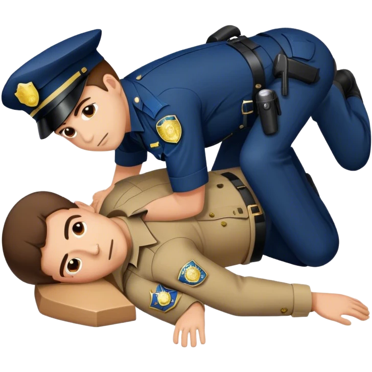 one police officer laying dead on the ground face down emoji