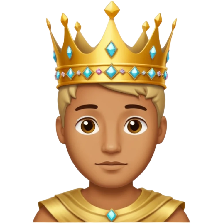 Un hombre persona enamorado y con una corana emoji