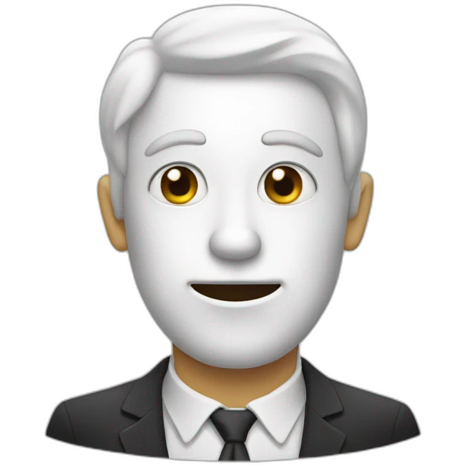 funny white face emoji