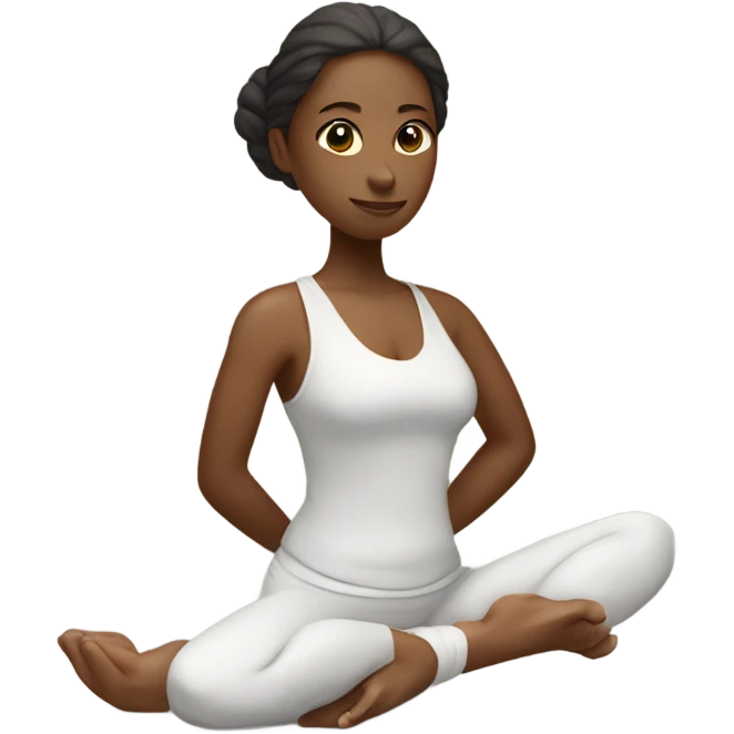 the upper body of a yoga woman emoji
