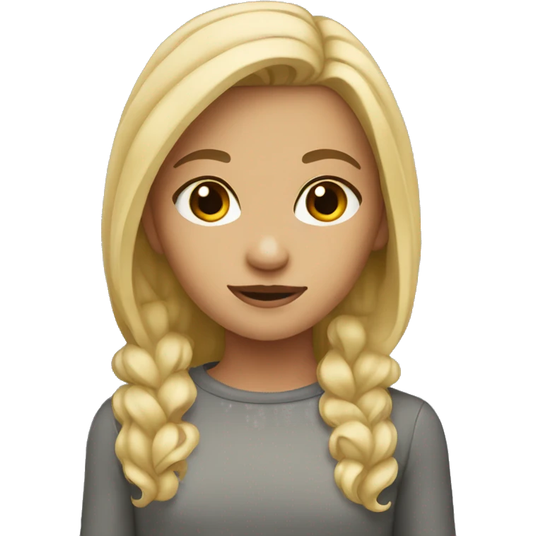 blonde Brown-eyed girl emoji