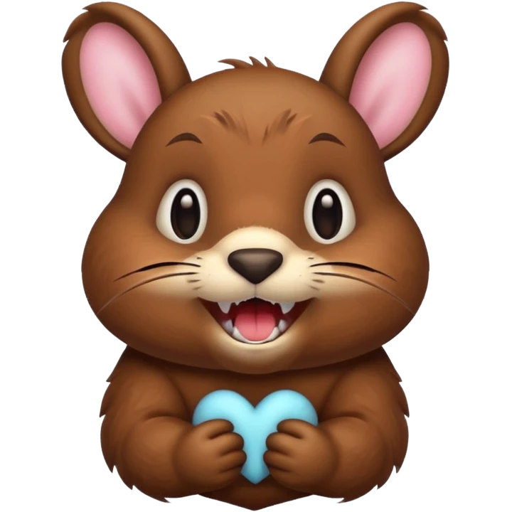 Beaver with bunny teeth emoji