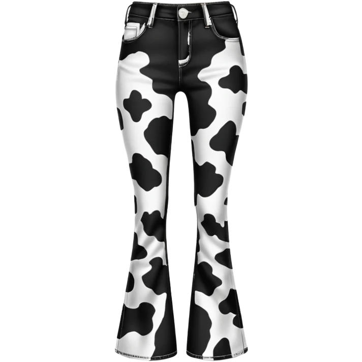 Cow print jeans flared emoji