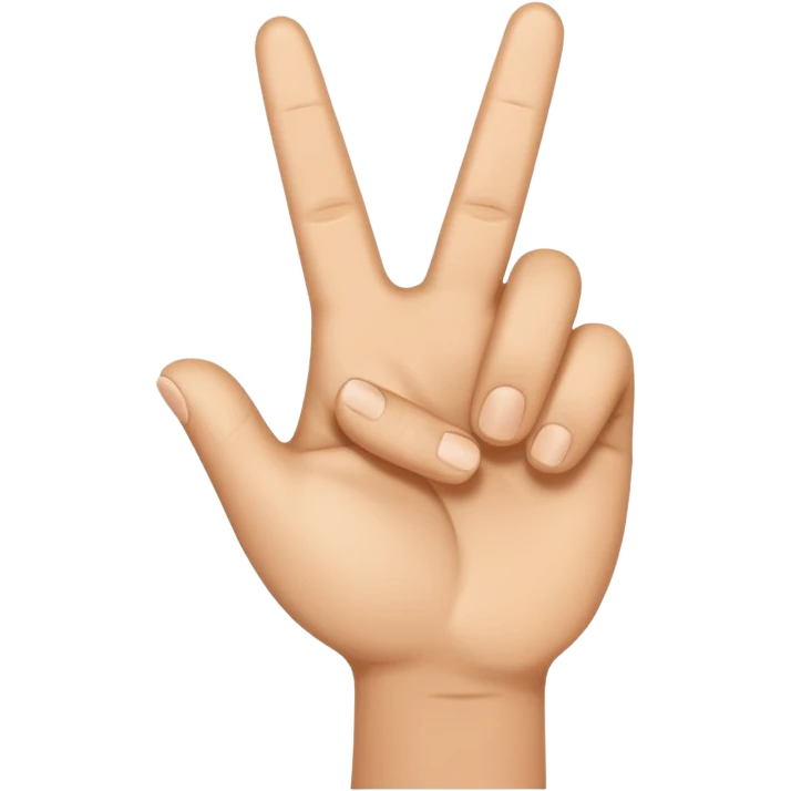 Backward peace sign hand  emoji