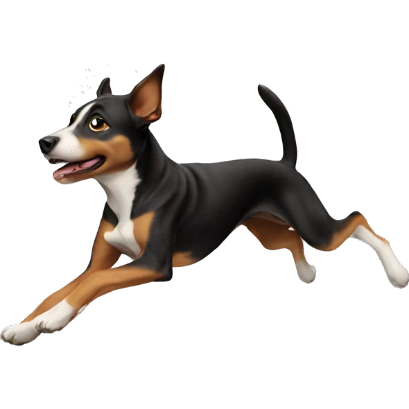 Dog jumping over the moon emoji