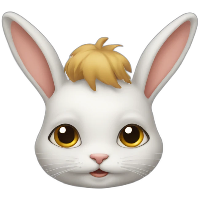 Chat sur lapin emoji