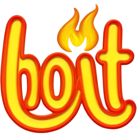 Neon signboard word "hot" emoji