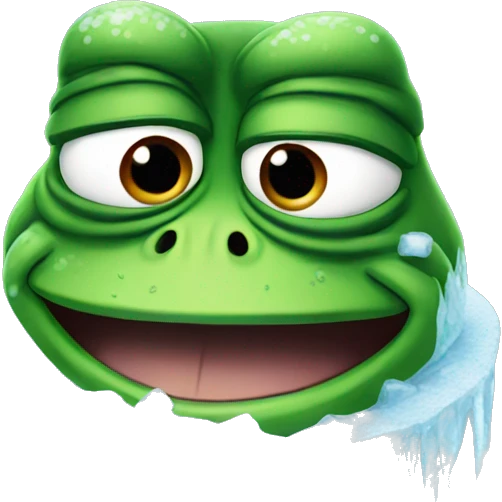 pepe the frog frozen cold emoji