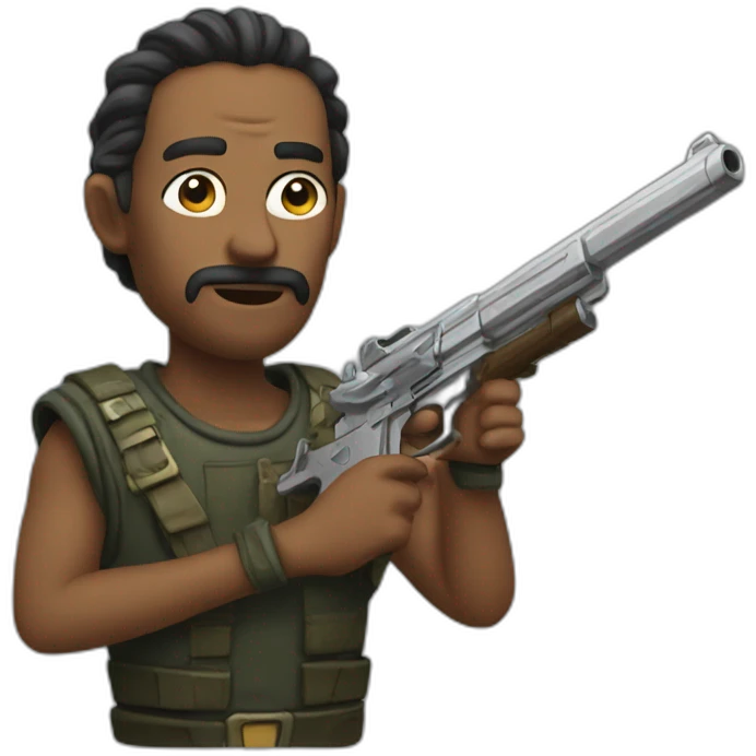 god with a gun emoji