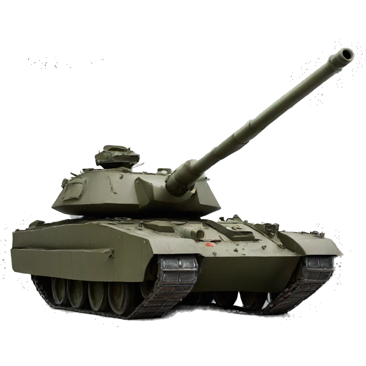 Russian tank 1990 in profile emoji