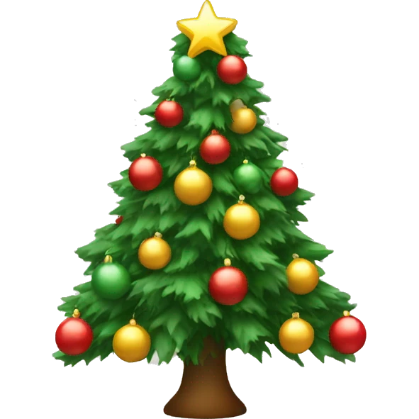 Cristmas tree with balls emoji