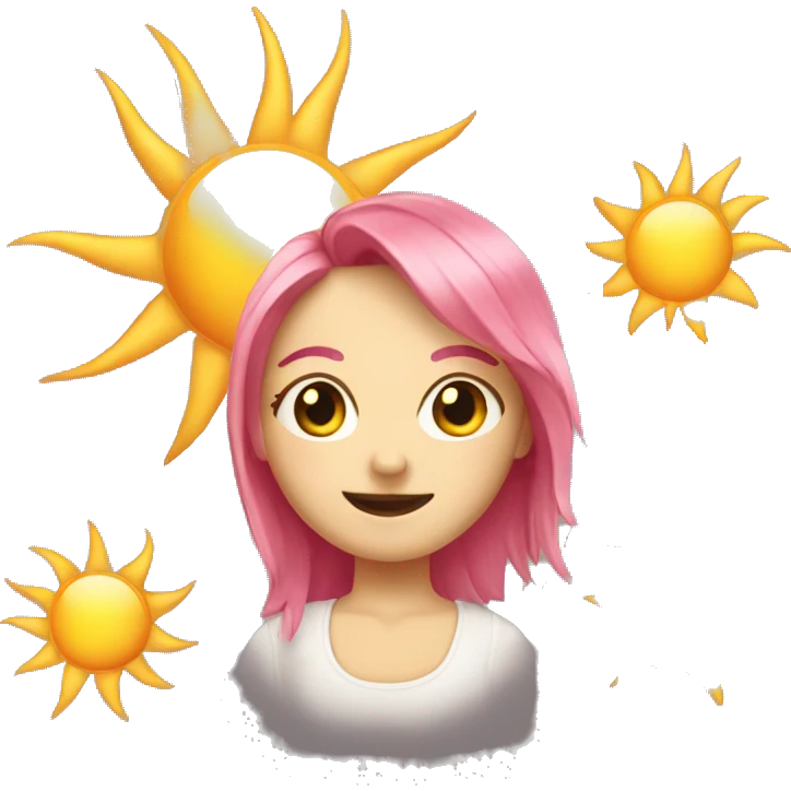 Girly sun  emoji