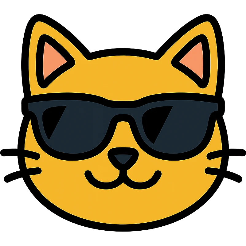 a cat wearing sunglasses emoji
