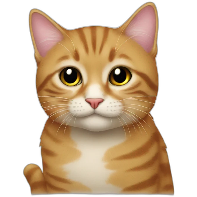 Emoji cat kissing hyperealistic emoji