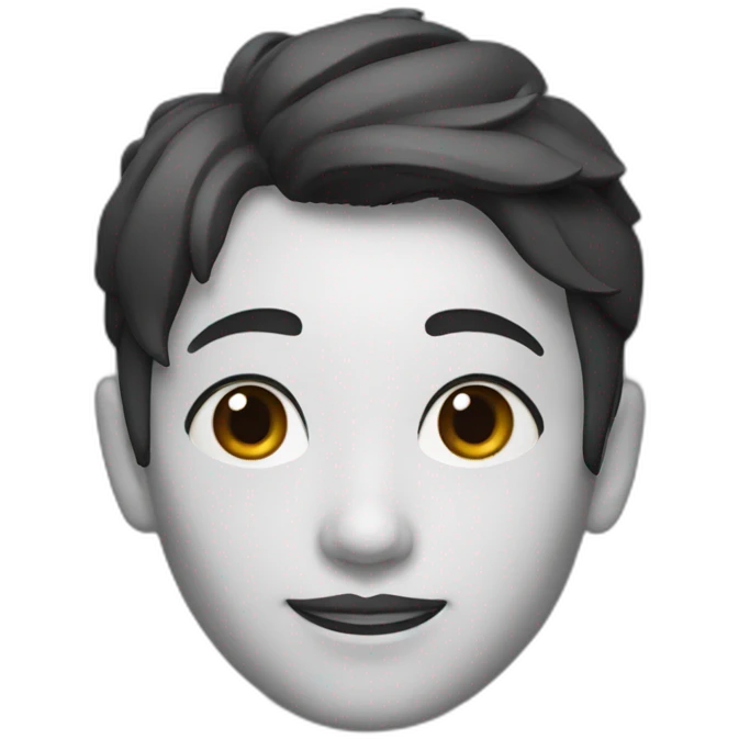 Chinois noir roux emoji