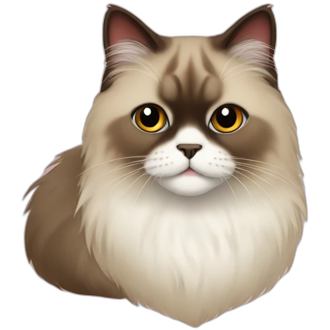 Himalayan cat in border red heart emoji
