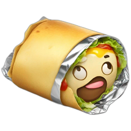 foil wrapped burrito emoji