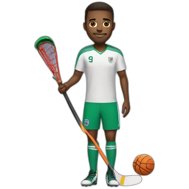 a man with a goal emoji