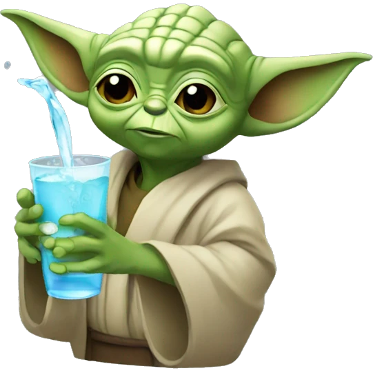 yoda drink water emoji