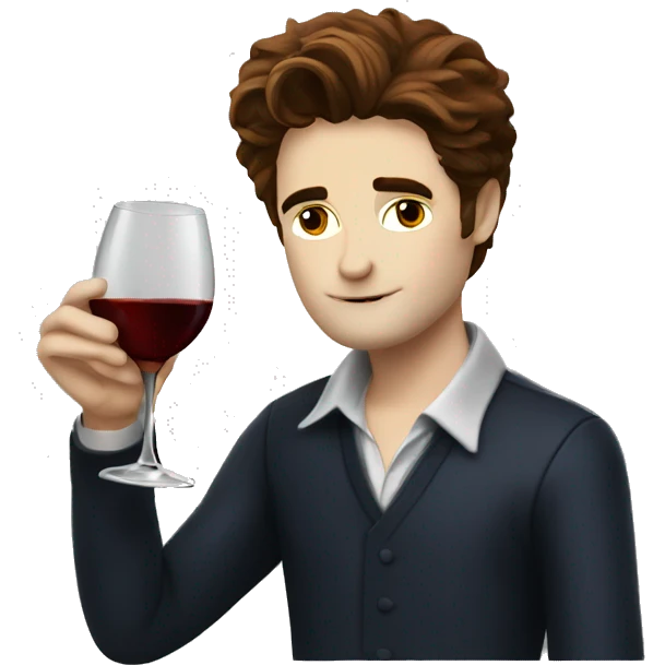 edward cullen drinking wine emoji