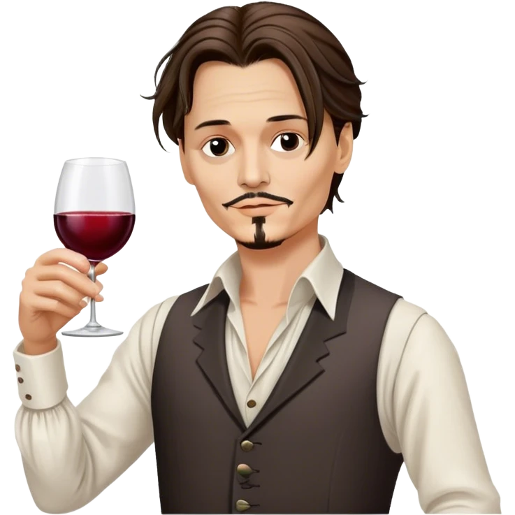 джони деп пьёт вино и смотрит на танцуюзую балерину emoji