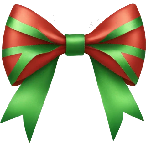 Christmas bow emoji
