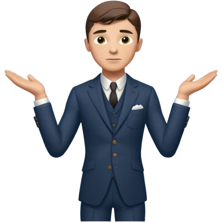 Thomas Shelby In Gratitude Pose in Pixar Style  emoji