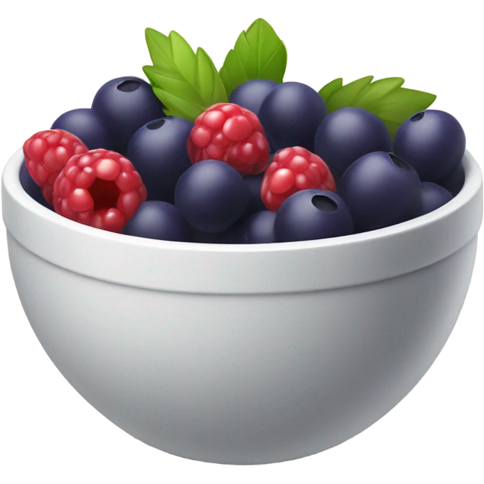 açaí bowl with berries emoji