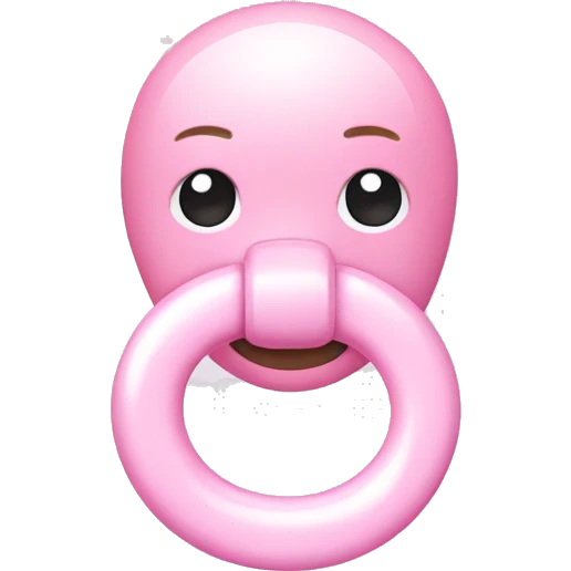 Pastel pink adult pacifier  emoji