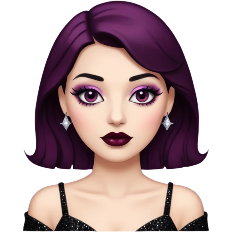 Glitter noir darling emoji