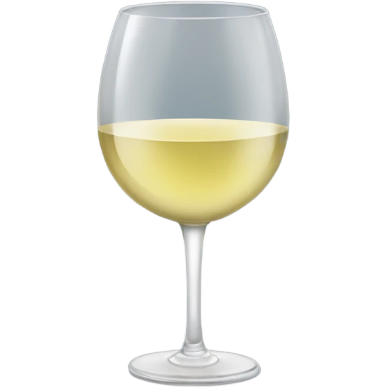Glass of white wine  emoji