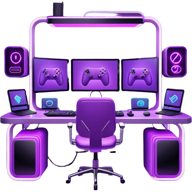 purple gaming setup emoji