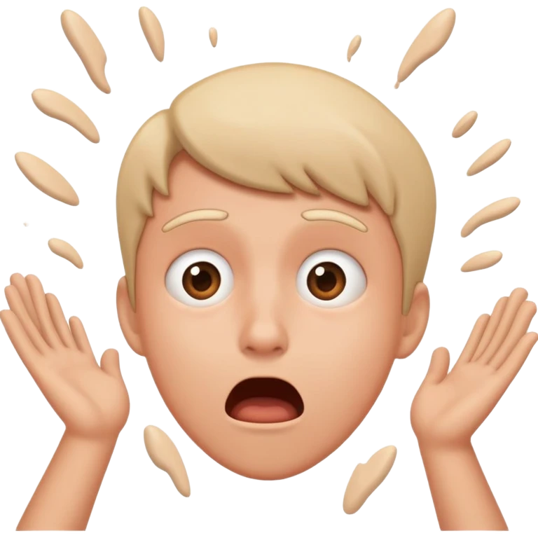 Person falling with shocked face emoji