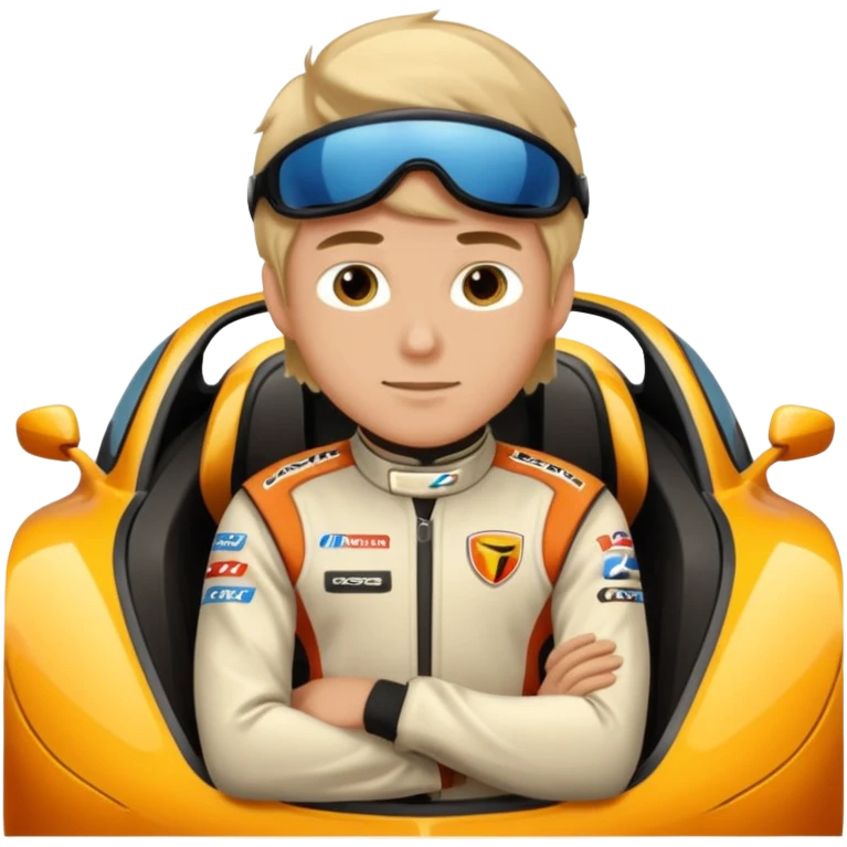 A rich boy in the super car  emoji
