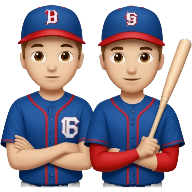 quiero dos equipos enemigos de baseball  emoji