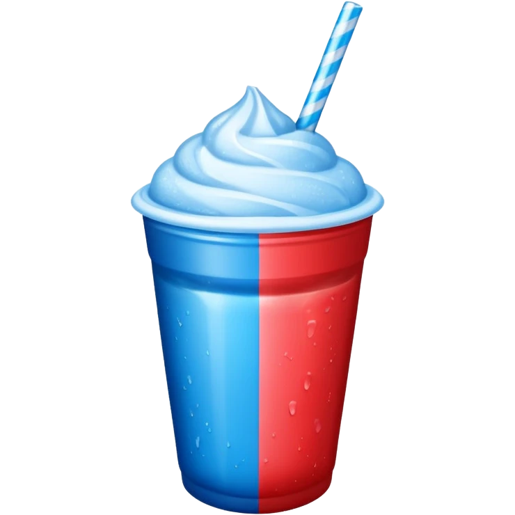 Red slushie in a white and blue cup  emoji