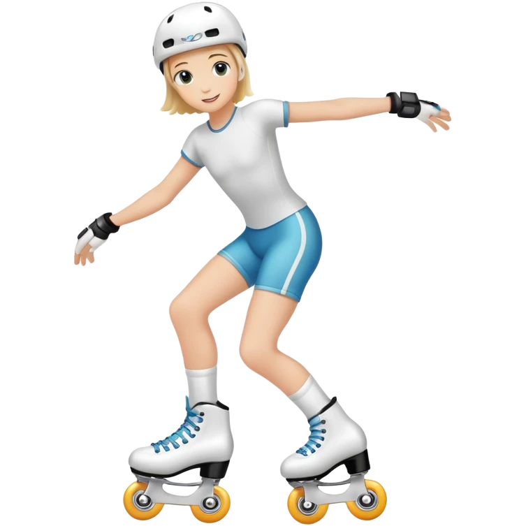 white roller skating emoji